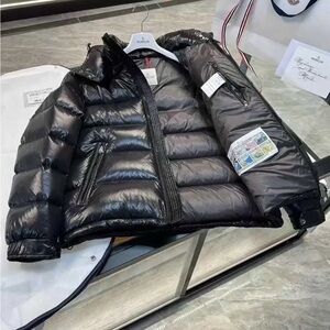 Moncler Shiny Black Puffer Jacket